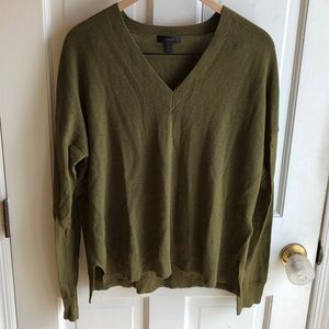 J.Crew | Merino/cotton lightweight V-neck sweater